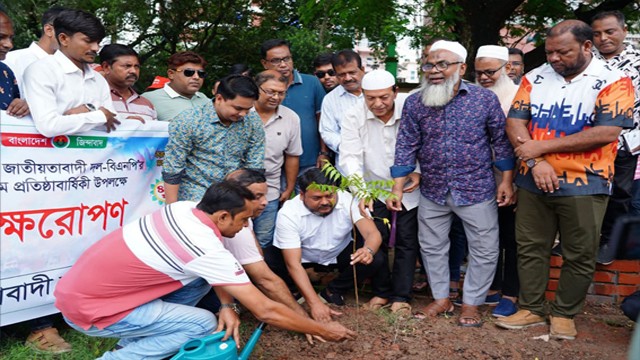 বিএনপির প্রতিষ্ঠাবার্ষিকীতে রাজশাহীতে বৃক্ষরোপণ