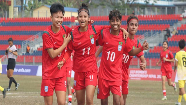 ভুটানের জালে বাংলাদেশের ১২ গোল