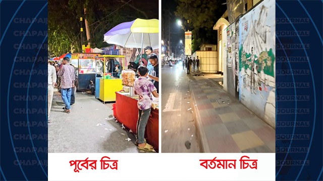 রাজশাহী মহিলা কলেজের সামনে ফুটপাত দখলমুক্ত হওয়ায় নাগরিকদের স্বস্তি