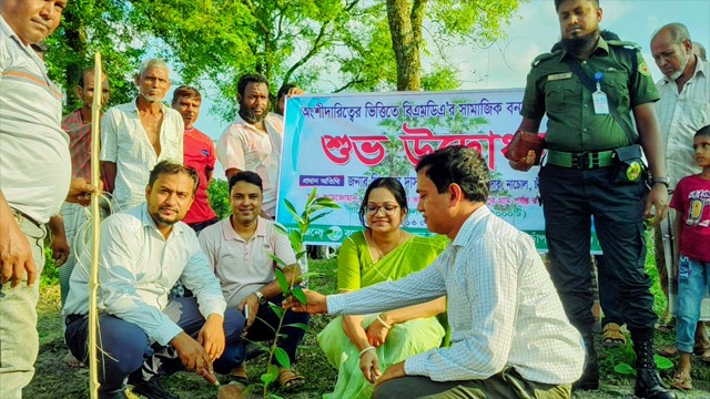 নাচোলে বিএমডিএ’র সামাজিক বনায়ন কার্যক্রমের উদ্বোধন