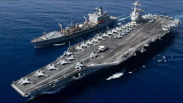 যুক্তরাষ্ট্রের সবচেয়ে বড় রণতরীতে আগুন, দুই নাবিক আহত