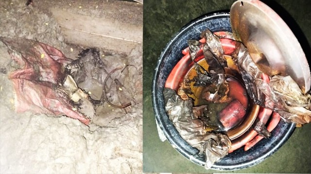 চাঁপাইনবাবগঞ্জের চরবাগডাঙ্গায় মজুদকৃত ককটেল বিস্ফোরণ