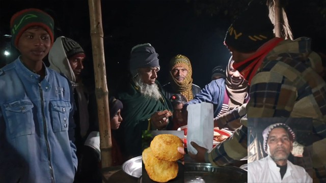 নাচোলে লাইন ধরে কিনতে ও খেতে হয় ‘তৈমুরের ডাল পুরি’