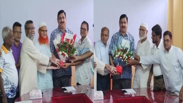চাঁপাইনবাবগঞ্জে সড়ক ও ট্রাক মালিক গ্রুপের নবনির্বাচিত সদস্যদের চেম্বারের শুভেচ্ছা